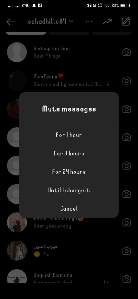 How to mute someone on instagram?