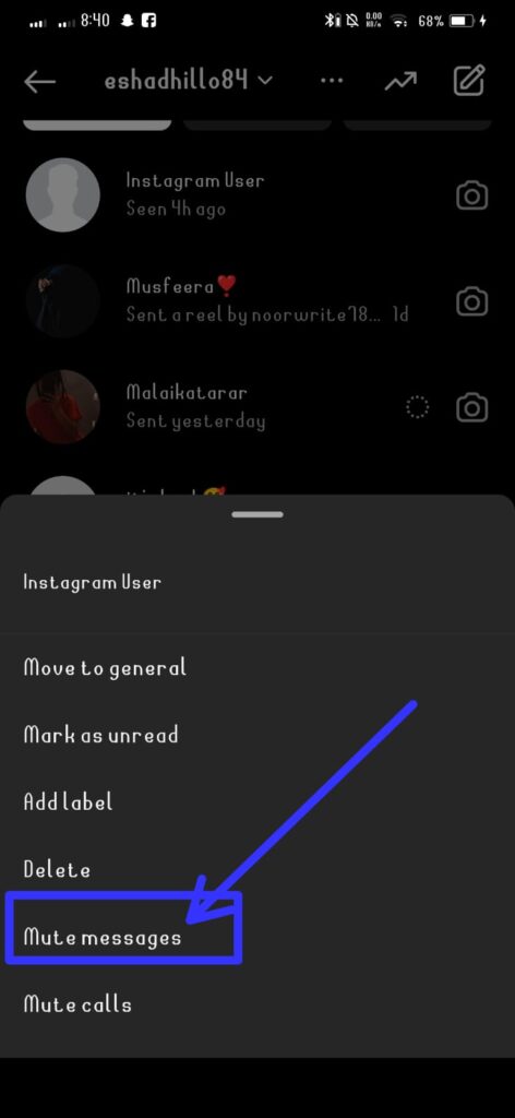 How to mute someone on instagram?