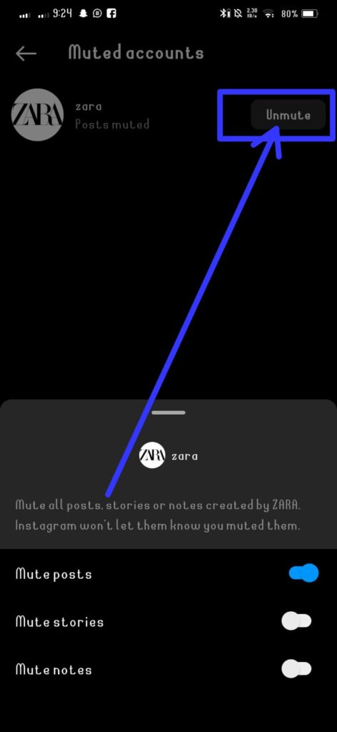 How to mute someone on instagram?